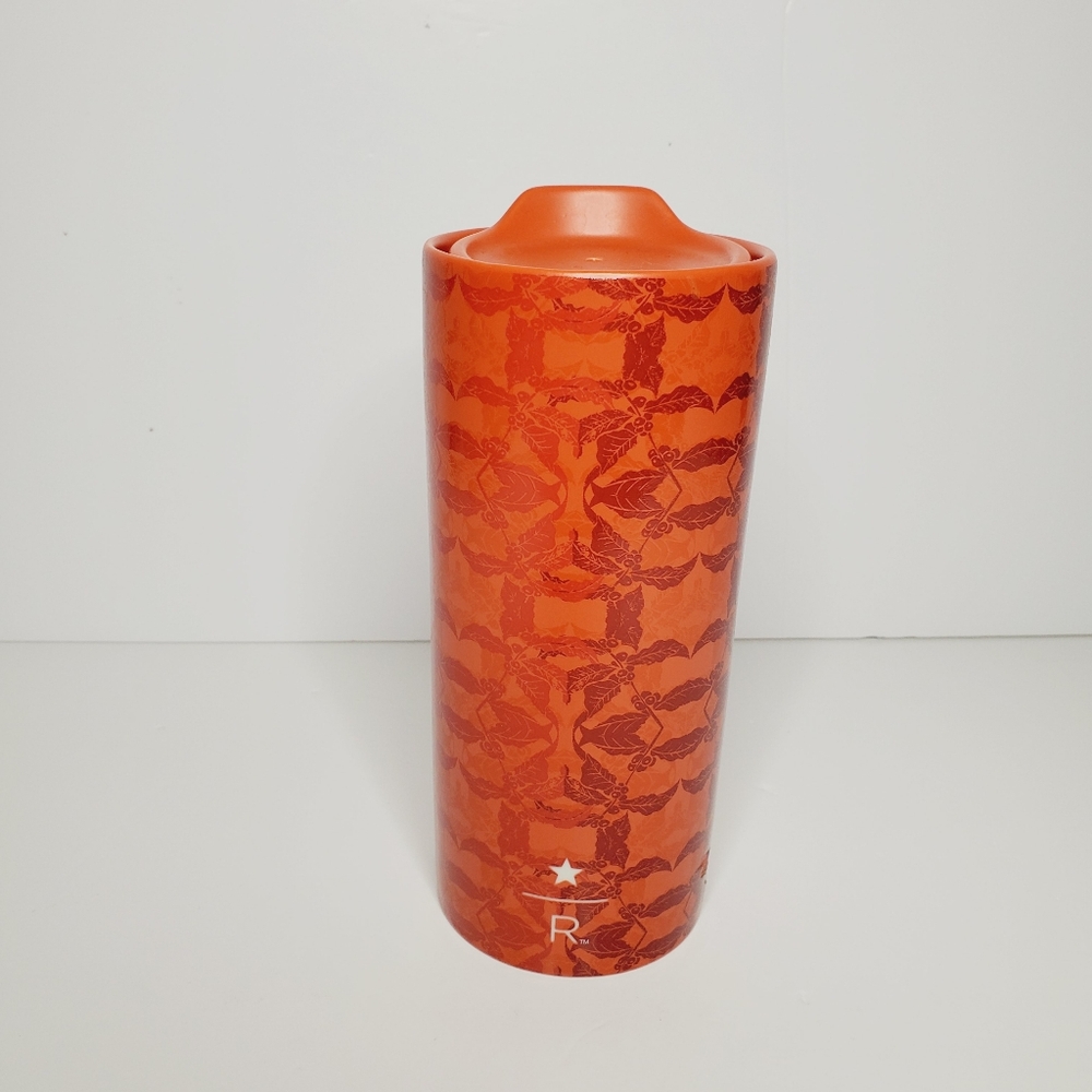 Starbucks Reserve Double Wall Cherry Orange Ceramic Tumbler